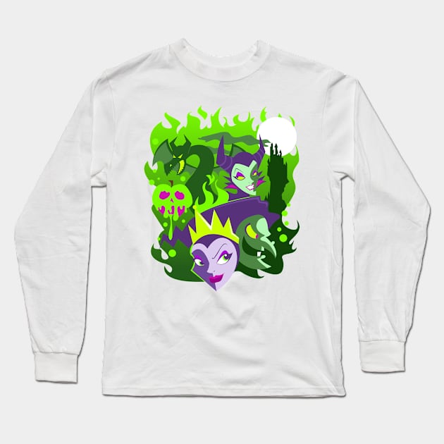 Neon Villains Long Sleeve T-Shirt by DarkSemanyk